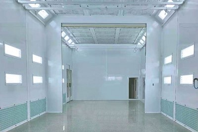 Side downdraft paint booth