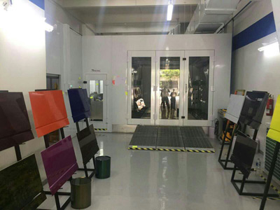 Large Bus Spray Booth with 3D Car Lift Solution in Indonesia