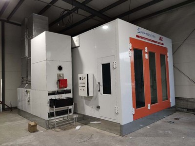 Bus paint booth for Dutch customer