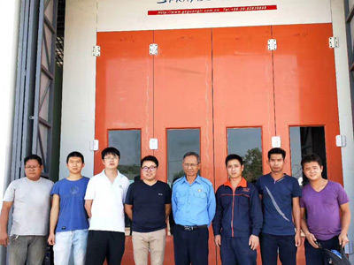 Truck Spray Booth for Military Project in Myanmar

